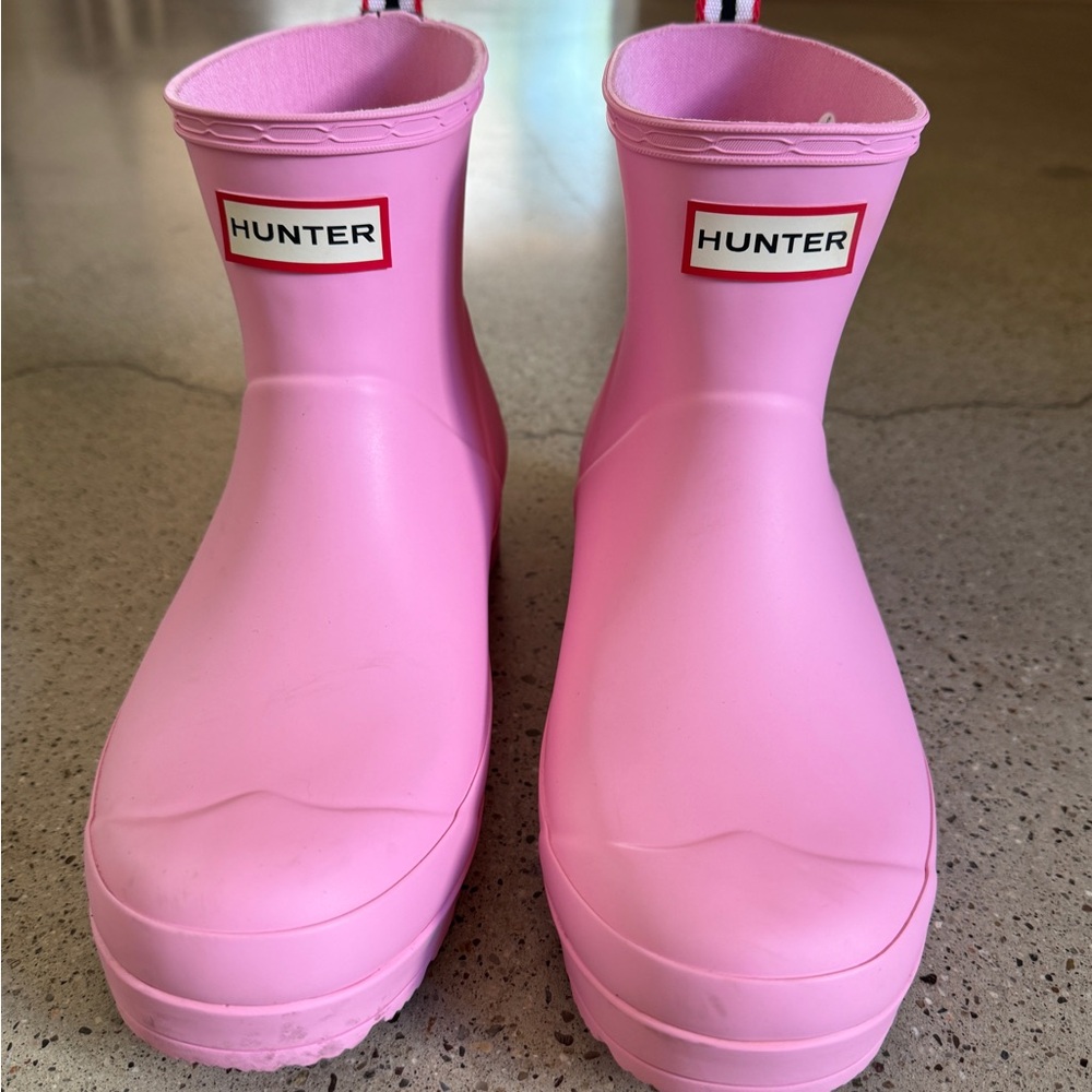 Hunter Original Short Ankle Boots in Bubblegum